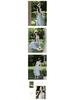 Women's French Blue Elegant Summer Long Dress with Slimming Waist Design