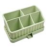 Detachable Silicone Toothbrush Storage Box Anti-Slip Toothbrush Toothpaste Organizer  Bathroom