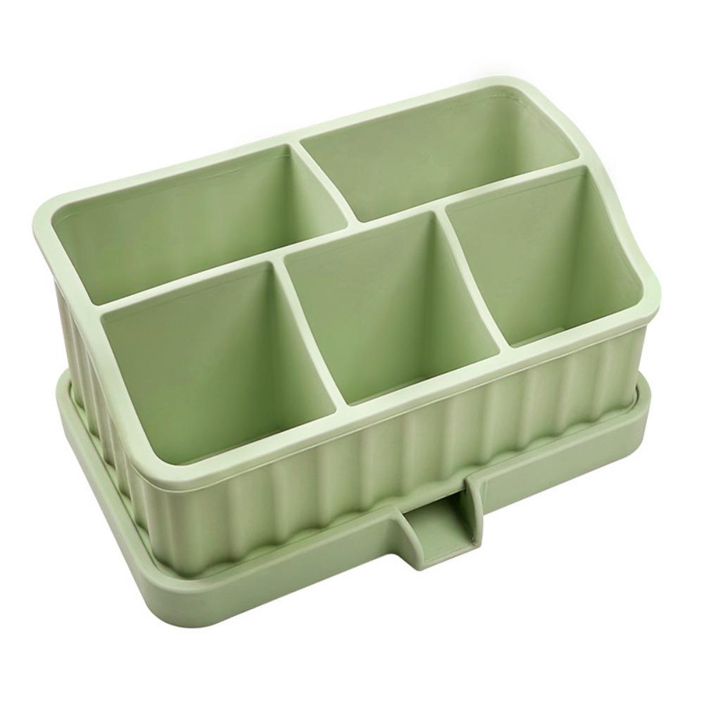 Detachable Silicone Toothbrush Storage Box Anti-Slip Toothbrush Toothpaste Organizer Bathroom