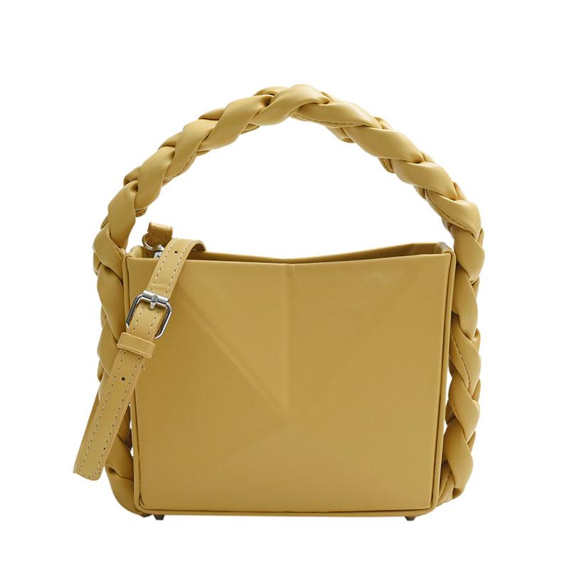 Exclusive Square Shoulder Bag for Women Monochromatic Triangular PU Versatile Design New Style Fashion High Quality