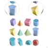 12Pcs Geometric Shapes Blocks Teacher Aids Boys Girls Math Games Practical Reusable Shape