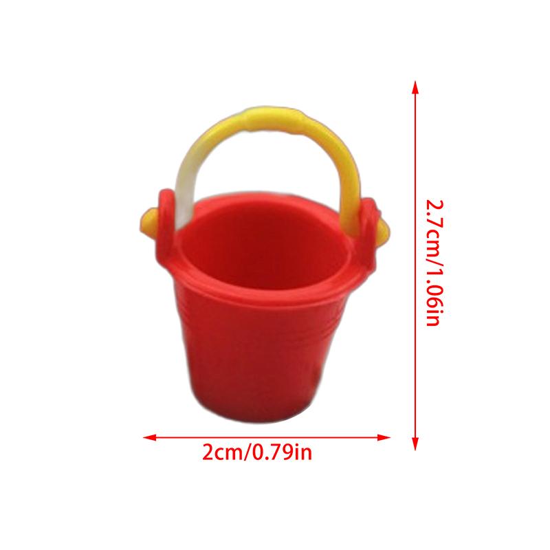 Puppenhaus Mini Eimer Puppenhaus Dekoration Mini Eimer mit Wohnaccessoires dekoriert