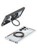Samsung S24 Ultra Wireless Charging Phone Case with Magnetic Rotating Stand