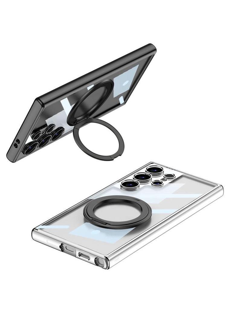 Samsung S24 Ultra Wireless Charging Phone Case with Magnetic Rotating Stand