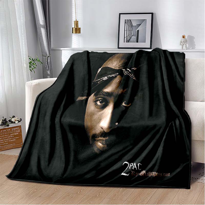 Rapper Eminem Tupac 2pac Hip-Hop Musica Rap God Coperta, Morbida Coperta Plaid per Casa Camera da Letto Letto Divano Picnic Viaggio Copertura Regalo