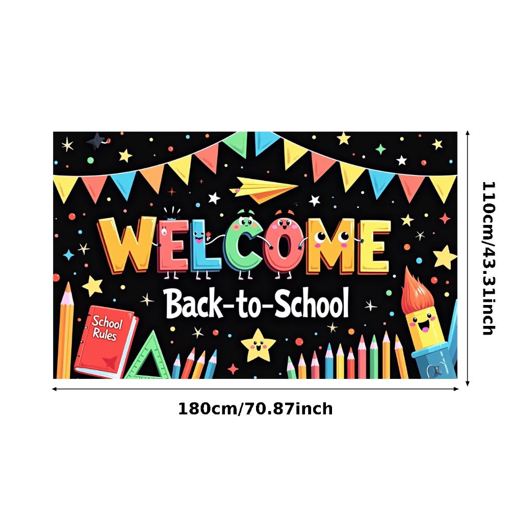 Student Banner Vibrant Colors Welcome Banner Educational Banner Decorative Flags Welcome Sign For Welcome Ceremony Indoor