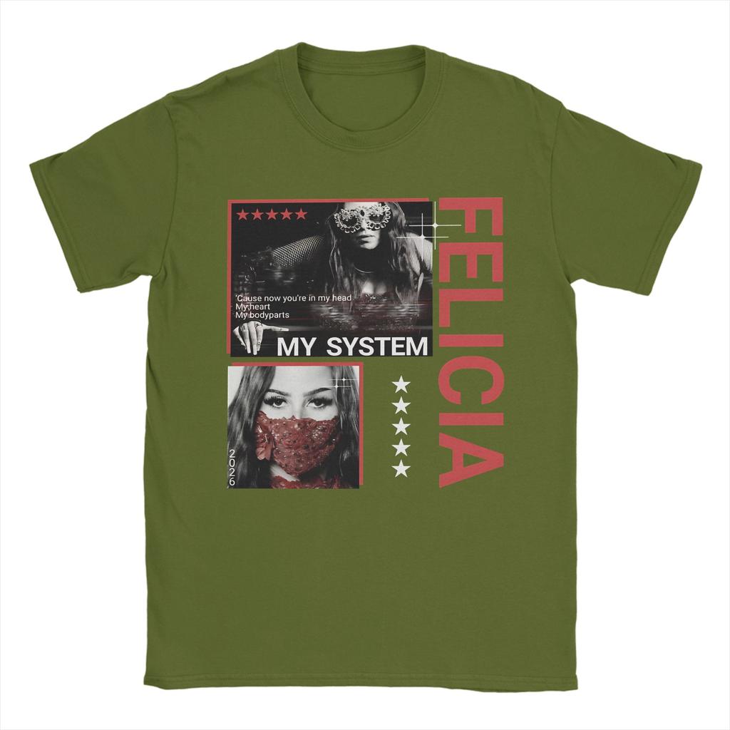 My System TShirt Summer Felicia Eurovisions Sweden 2026 Pure Cotton TShirts For Unisex Hip Hop Casual Tee Shirt Streetwear Tees