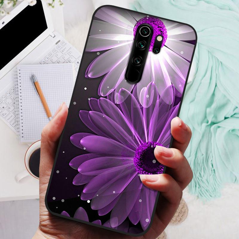 Phone Cover For Xiaomi Redmi Note 8 Pro Case Silicone Lovely Black Bumper Soft TPU Coque for Redmi Note8 Pro 8Pro Shells Fundas