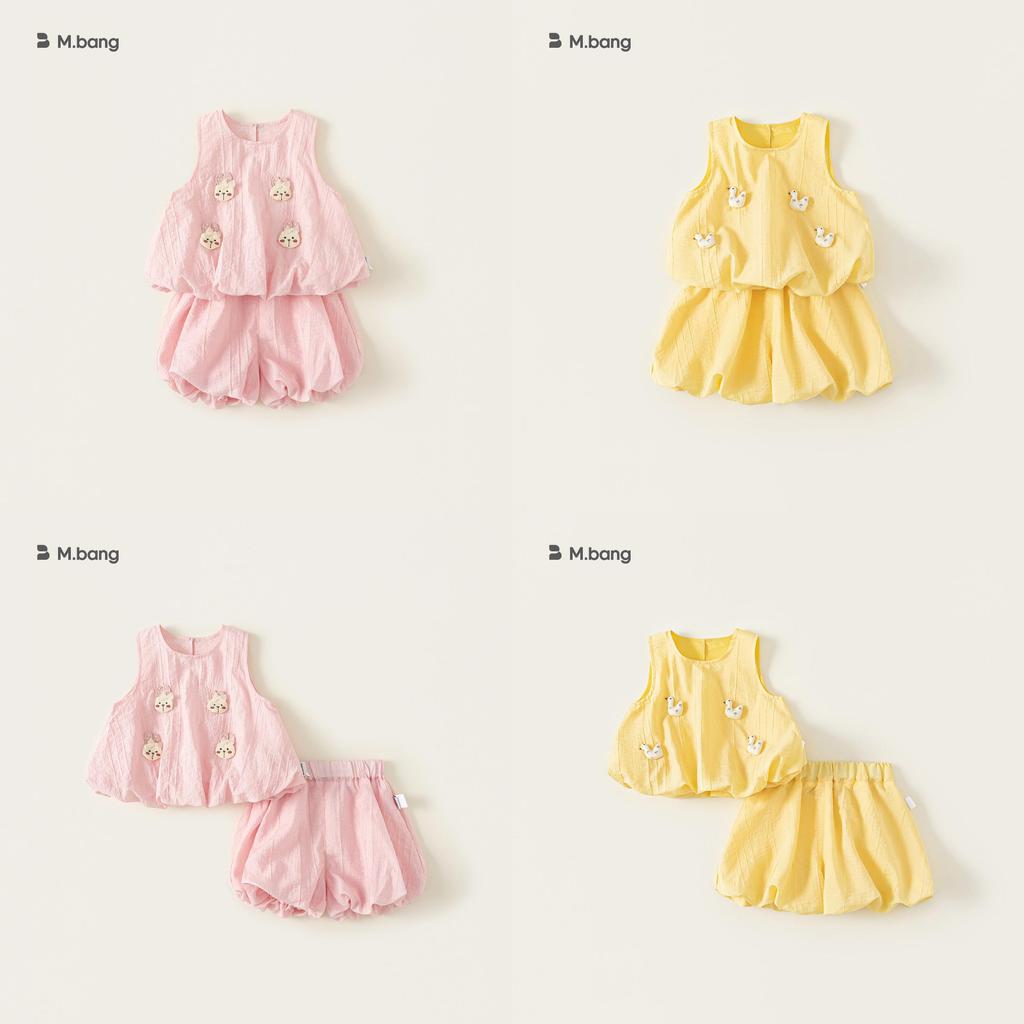 Girls Cotton Blend Suit With Cute Cartoon Design For Kids Ages 3 To 8