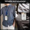 1 Keychain Badge Scroll, Hanging Rope with ID Card Clip, Buckle and Keychain, Suitable for Outdoor Use and Safety