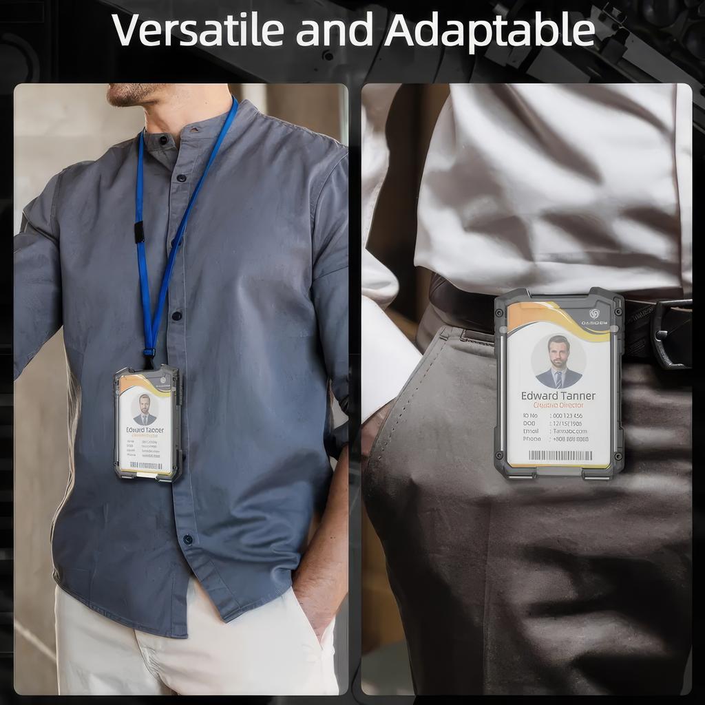 1 Keychain Badge Scroll, Hanging Rope with ID Card Clip, Buckle and Keychain, Suitable for Outdoor Use and Safety