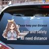 Keep Safe Distance: Love and Safety Need Space - Fun Sticker for Female Drivers