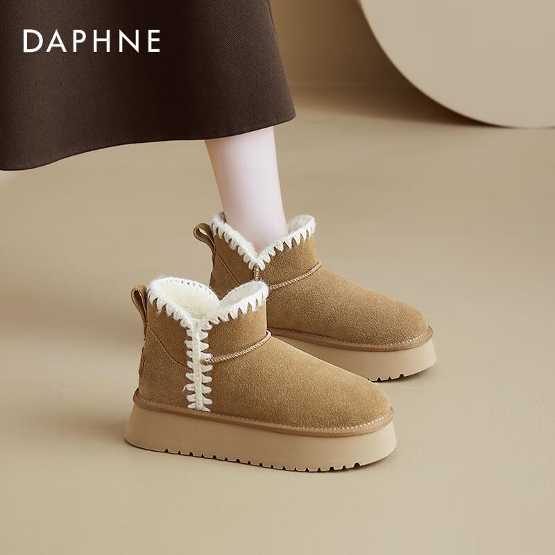Daphne Women s Slip-On Thick Sole Winter Snow Boots EU 39