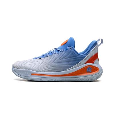 Curry 12 Slip Resistant Abrasion Resistant Low Top Children's Basketball Shoes Blue/Yellow Kids' 6006147-453