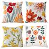 New Canvas Towel Embroidered Pillowcase Ins Pastoral Home Style Living Room Sofa Decoration Cushion Waist Pillow