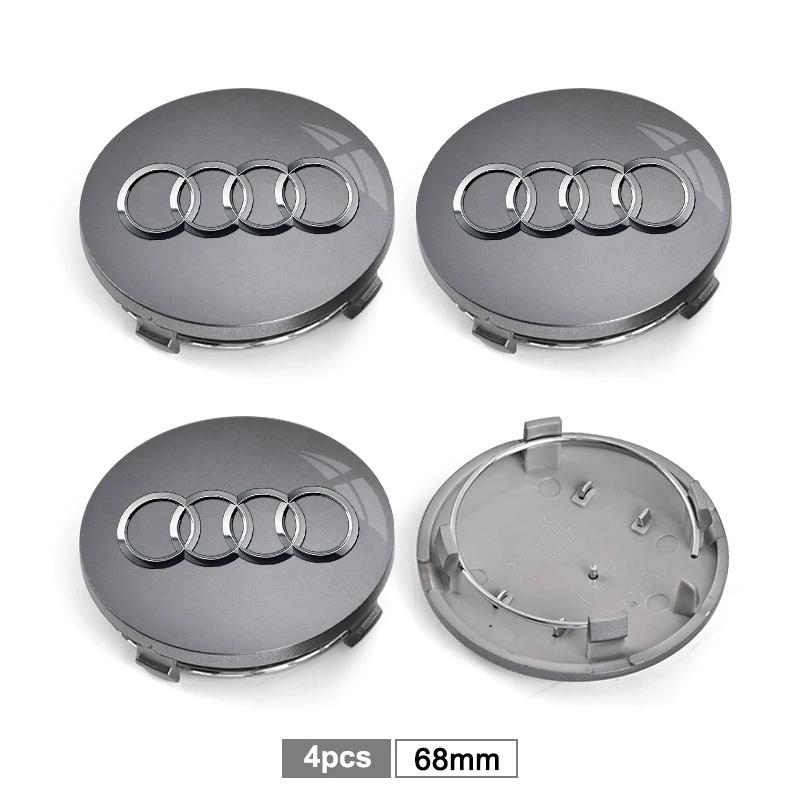2026 Hot 4Pcs 60/61/68/69mm Car Wheel Center HubCap Rim Cover Accessories for Qaz1 Quattro S7 S8 S3  A1 A3 A4 A5 A6 A7 A8 Q2 Q3 Q5 Q7 Q8