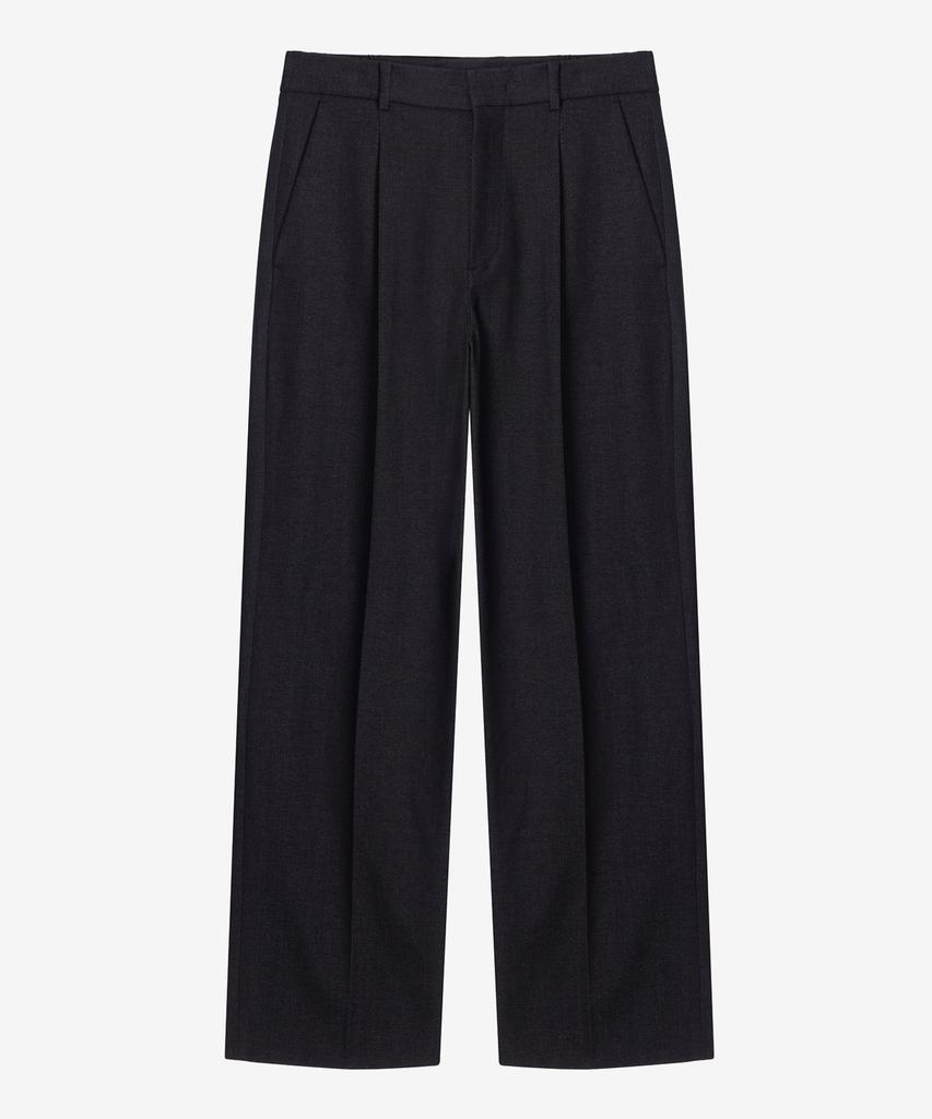 MINDBRIDGE [Couture] Denim-Like Wide One-Pleat Pants Mypt6173