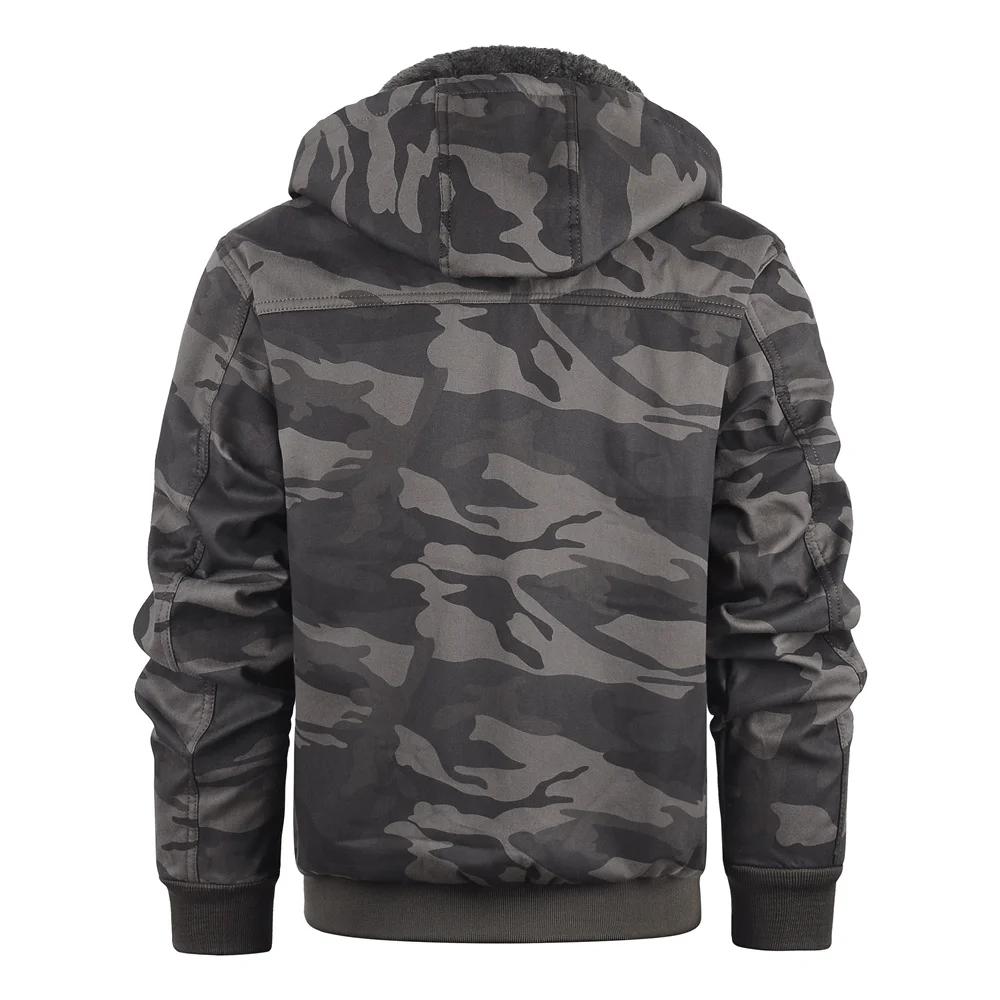 Men's Windbreaker Fluffy Lining Winter Jacket Outdoor Puffer Coats Warm Sports Bomber Jacket Techwear Men Clothing