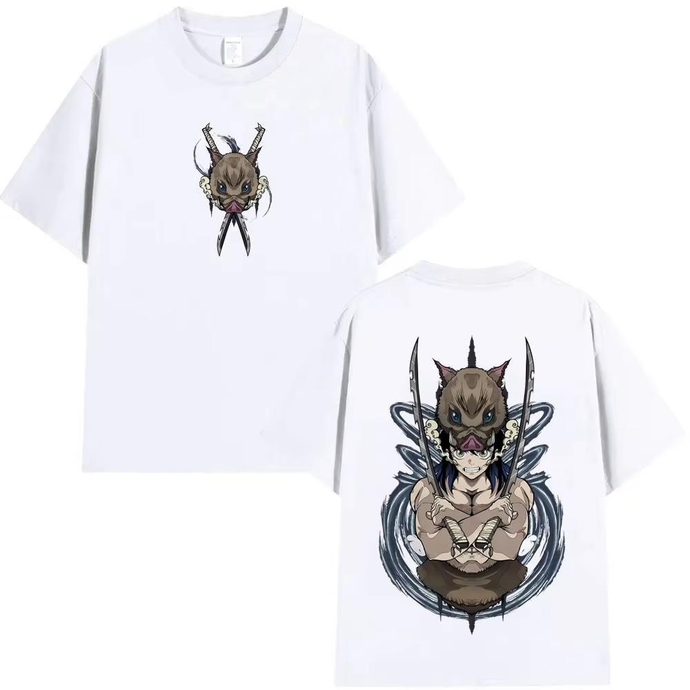 Demon Slayer Kimetsu No Yaiba Inosuke Hashibira Graphic Unisex Casual Loose Short Sleeve Women And Men T-shirt