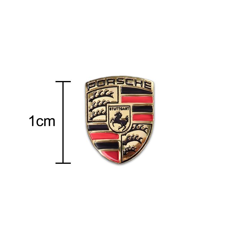 AABKW1 1cm Car Remote Key Stickers Badge Emblem Car Accessories For Porsche Cayenne Panamera Macan 911 718 Taycan Boxster Cayman 918