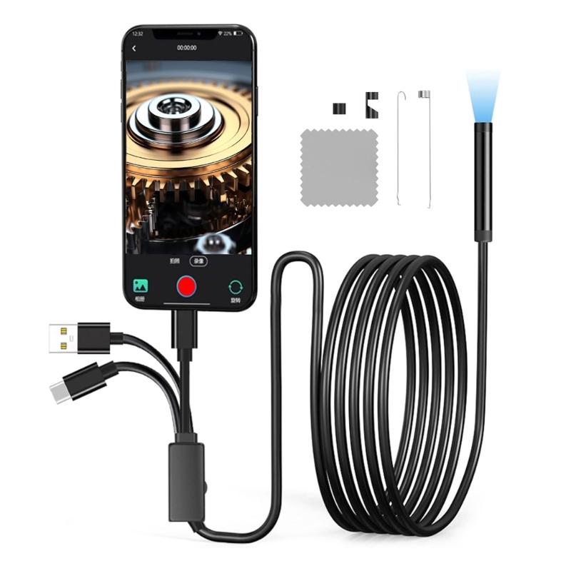 Endoscope Camera with Light, Borescope with Adjustable LED Light,Endoscope Camera,Waterproof Inspection Camera
