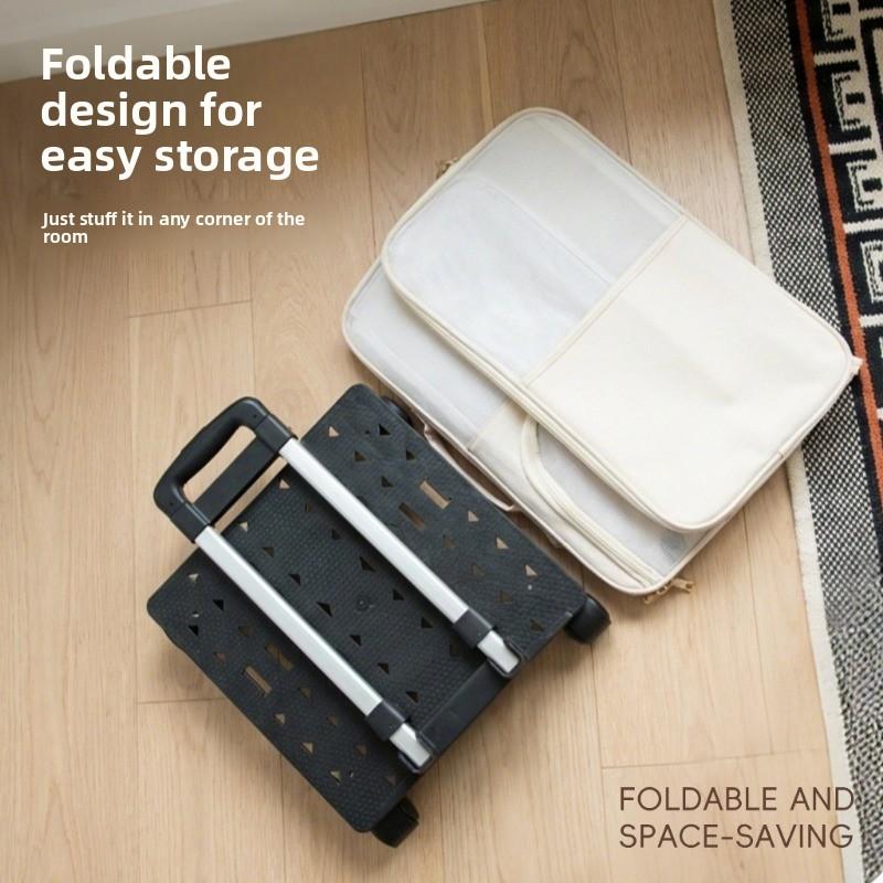 Portable Breathable Cat Carrier Foldable Detachable Pet Trolley Bag Large Capacity Rolling Crate for Travel Lightweight Suitcase