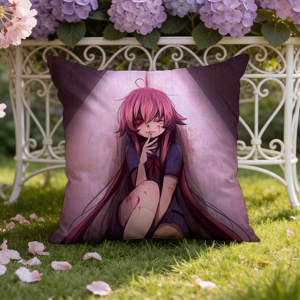 M-Mirai N-Nikki Cushion Cover Home & Car Dual-Scene Pillow Cover: Reversible for Premium Comfort