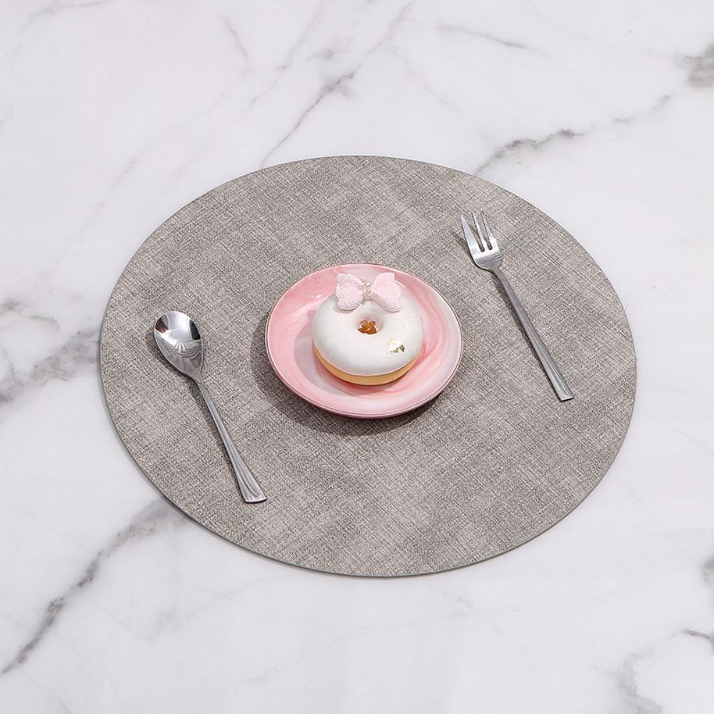 

Нескользящие обеденные салфетки из ПУ кожи, подставки, высококачественные подставки для стола, гостиница серый