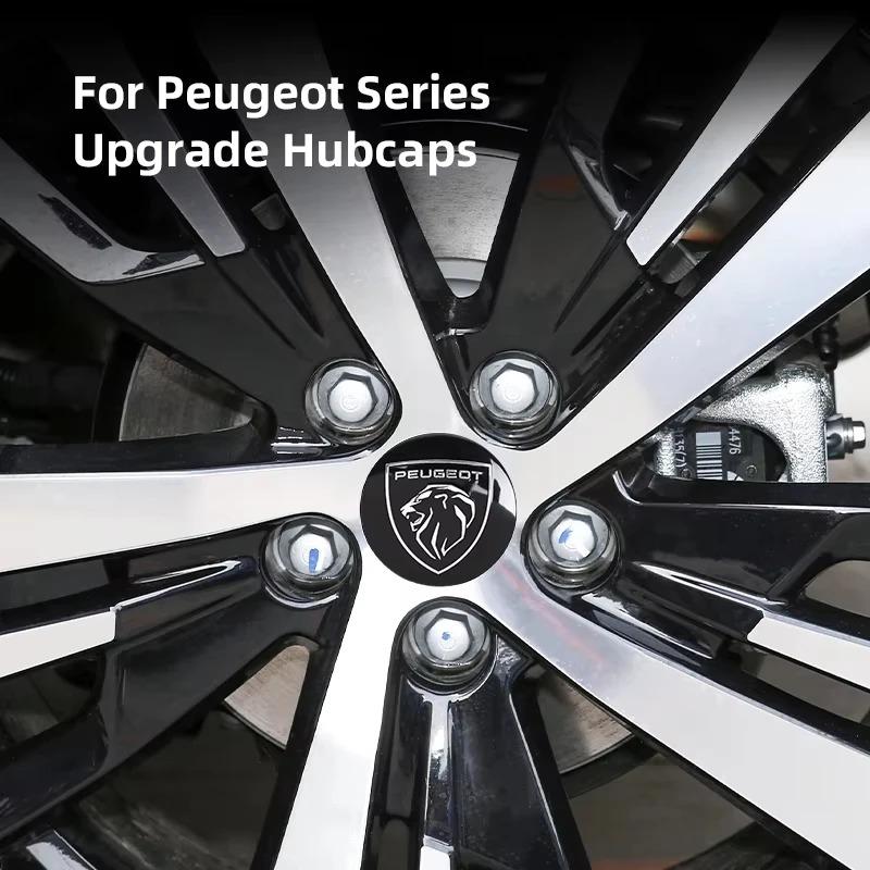 4 ks 60mm středové krytky kol pro Peugeot 107 108 206 207 208 301 307 308 408 508 2008 3008 Modifikované kryty nábojů Tuningové příslušenství