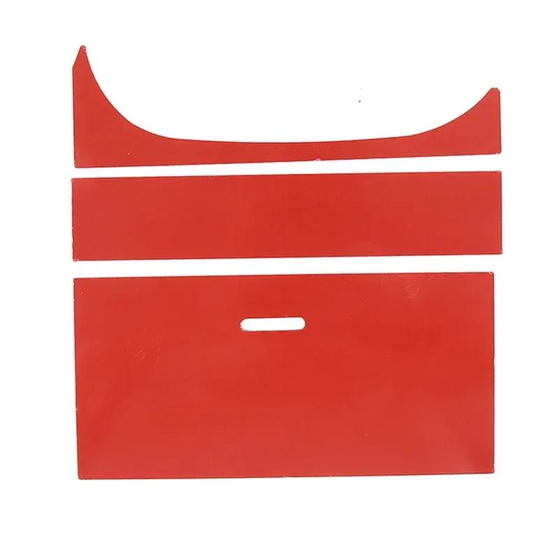 For 2013- Jaguar F-TYPE Soft Carbon Fiber Car Central Control Storage Box Panel Sticker Car Interior Accessories 3Pcs RHD