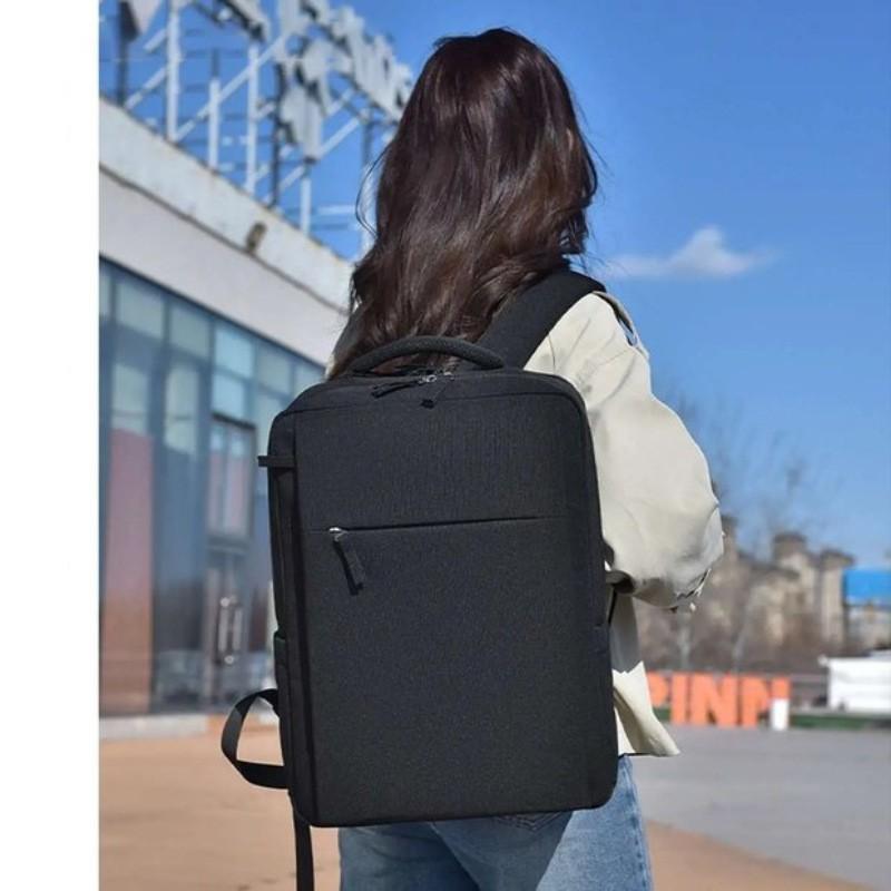 Large Capacity Laptop Backpack Women Students Travel Commute Urban Minimalist Nylon Daypack With Internal Sleeve