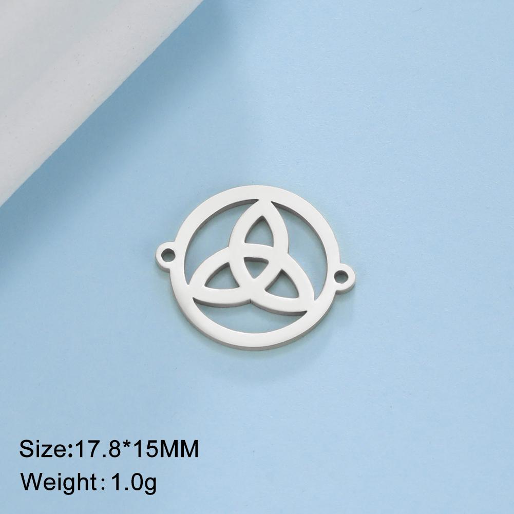 Teamer 5pcs Witch Knot Charm Vintage Knot Amulet Stainless Steel Charms for Bracelet Jewelry Making Accessories Wholesale