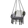 Nordic Style Cotton Rope Hanging Chair with Tassels – Indoor/Outdoor Swing for Balcony and B&B