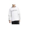 Adidas Neo Letter Logo Printed Zip-Up Hoodie Men Jackets White HD4683