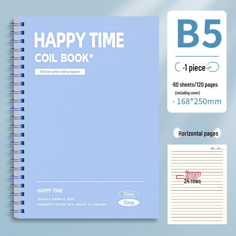 Coil-Bound B5 Notebook: Simple, High-Value for College & Junior High Students