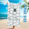 Cat Pattern Sports Beach Towel, Quick Dry Swimming Anti Sand Towel for Beach Pool