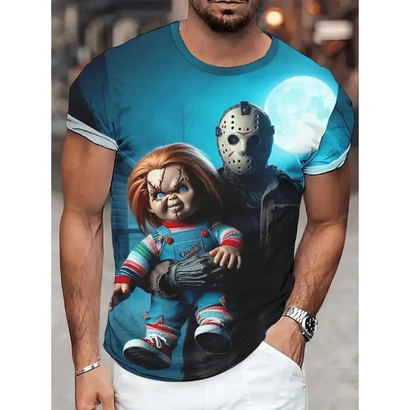 

Horror Movie Killer Jason Voorhees All Flat T-Shirts 3D Printed Short Sleeve T-Shirt XXS