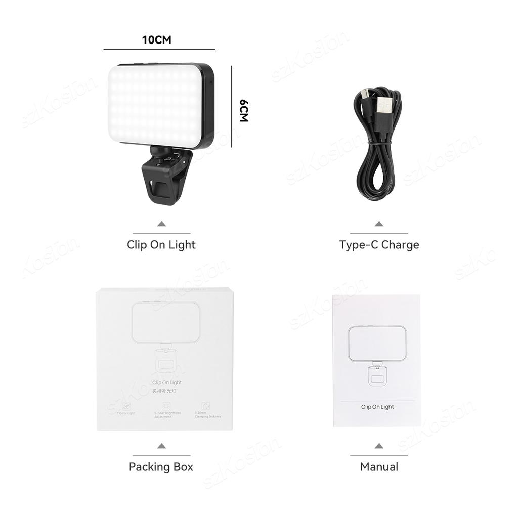 Video Conference 6500KPortable LED Video Light Cube Laptop Computer Webcam Light Zoom Call Lighting with Clip for Live Streaming