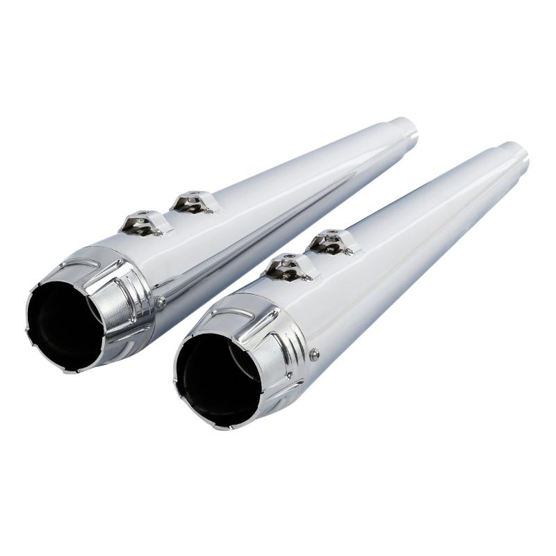Motorcycle 4" Megaphone Tappered Slip On Dual Exhaust For Harley Road King Glide 1995-2016