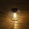 Solar Wrought Iron Tennis Lantern Mesh Pendant for Outdoor Garden Decoration