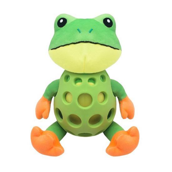 Dog Toy Plush Frog Interactive Squeaky Frog Pet Toy Bite Resistant Chew Toy Boredom Companion Toy for Small Large Dogs Puppies