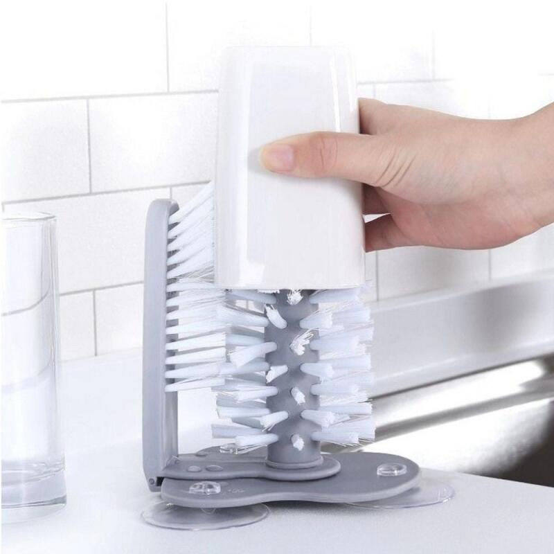 Cup washing brush, cafe cup dishwashing cup washer, tumbler, baby bottle