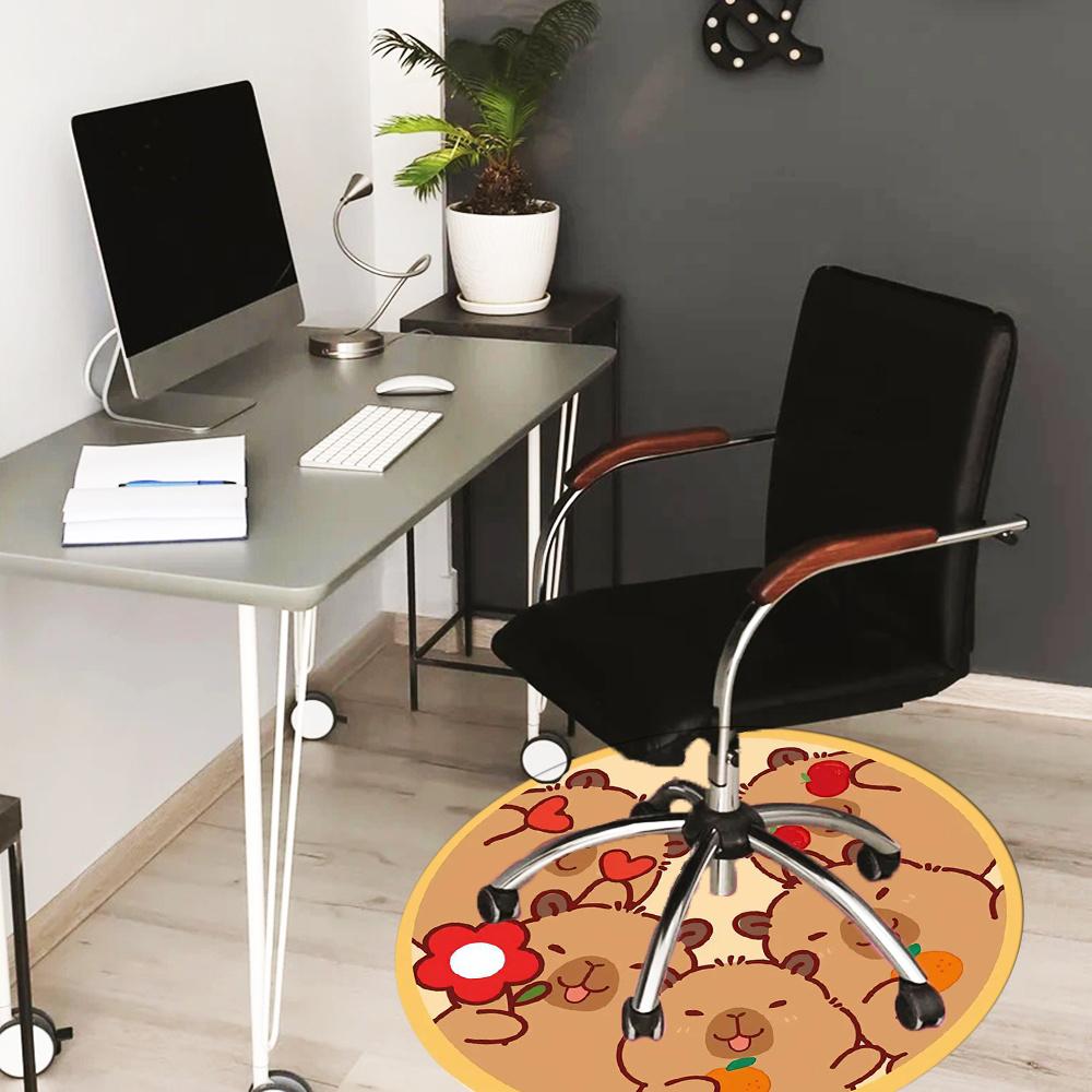 Butterflies And Flowers Painting Fashion Rug Nonslip Carpet Office Chair Mat Design For Office Decor Home Living Room Bedroom Giftt1