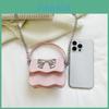 Cute Solid Color Silver Bow Decoration Kid Mini Shoulder Chain Bag For Summer Casual Wear