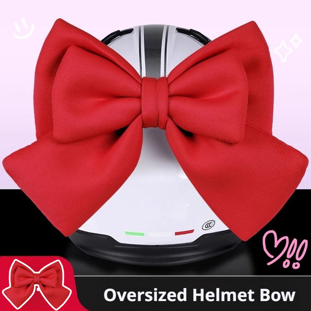 Motorcycle Helmet Bow Decoration Electric Bike Helmet Car Body Decoration Accessories Bowknot Suction Cup Type For Girl Wom Y1G4
