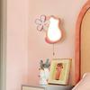 Children's Room Girl Bedroom Cat Wall Lamps White Pink Flower Lamp Cute Warm Baby Room Nursery Princess Room Bedside Wall Lights