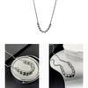 Geometric Stainless Steel Necklace For Men And Women Luxury Lockbone Jewelry With Elegant Oval Pendant