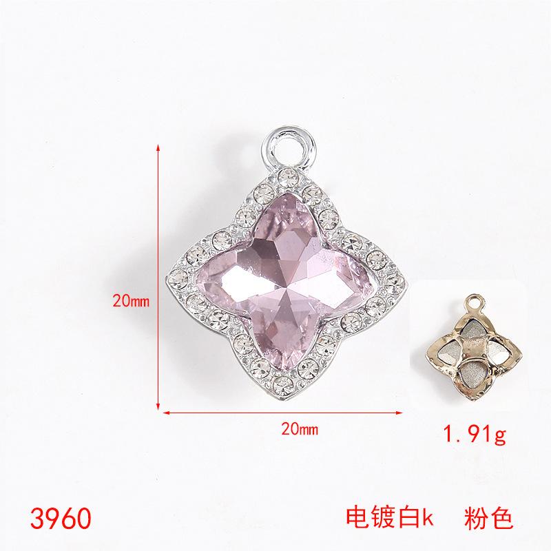 Taoxin Crystal Gemstone Pendant Electroplating Simple Fashion Jewelry Accessories DIY Necklace Pendant Alloy Jewelry