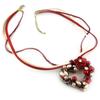 Les Trésors De Lily [D9104] - Collier Créateur 'Coeur Féérique' Ivoire Rouge