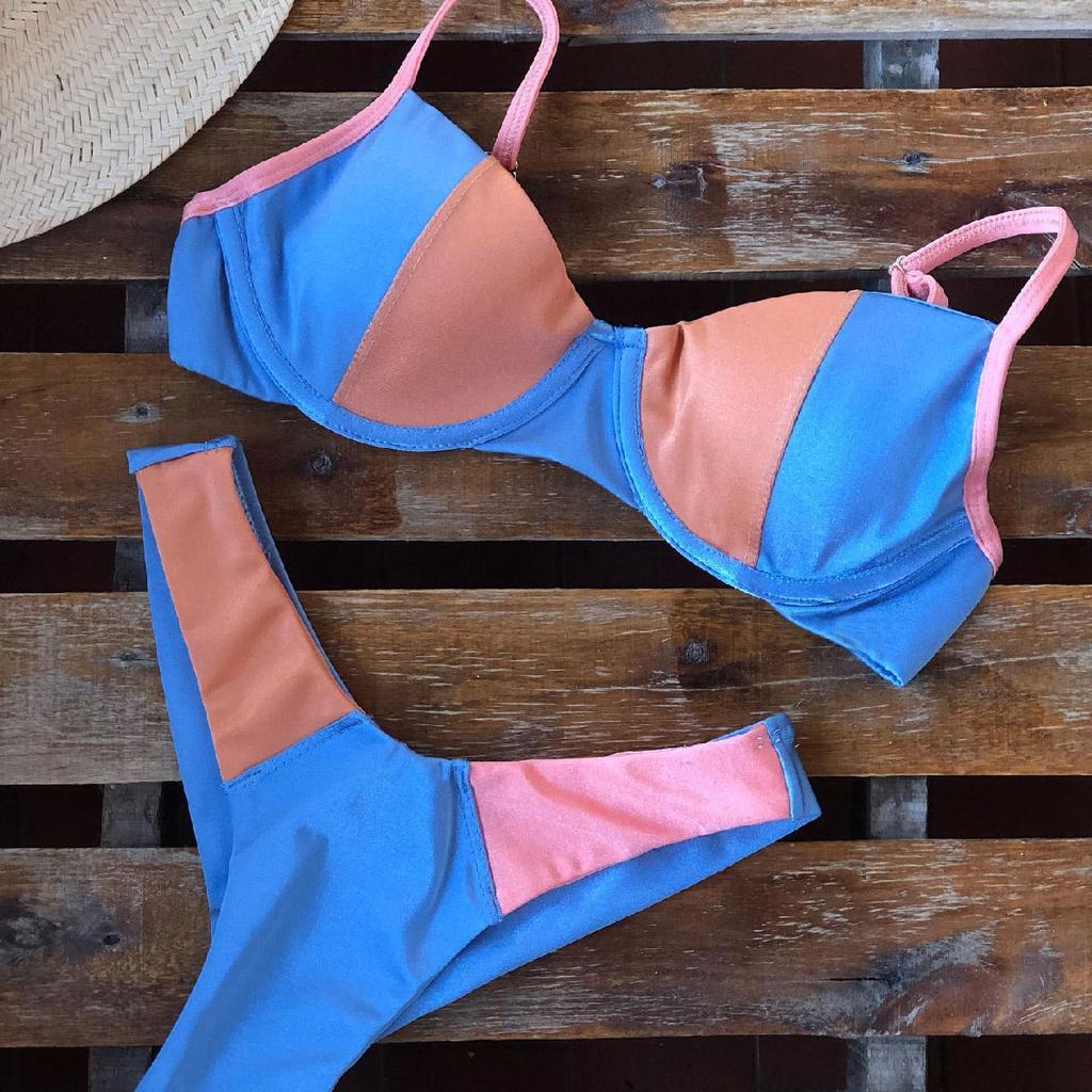 Underwire Bikini Swimsuit High Waist Swimwear for Women Push Up Two Piece Bathing Suits Push Up Summer Female